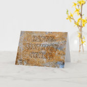 Carte Âge de Pierre Joyeux Anniversaire Henry (Fleur jaune)