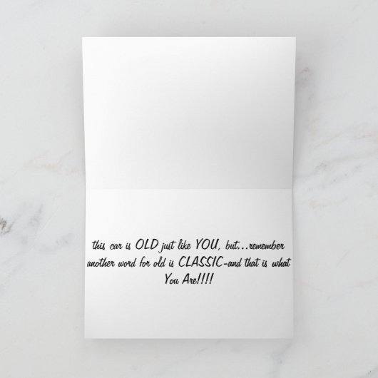 CARTE ÂGE DOUCE HUMOUR-CLASSIQUE ET ANCIEN=CLASSIQUE TOU (Intérieur)