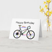 Carte Âge drôle Vélo d'anniversaire, Vélo, Sport, Hobby (Fleur jaune)