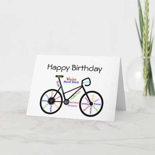 Carte Âge drôle Vélo d'anniversaire, Vélo, Sport, Hobby (Devant)