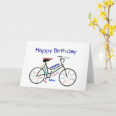 Carte Âge drôle Vélo d'anniversaire, Vélo, Sport, Hobby (Fleur jaune)