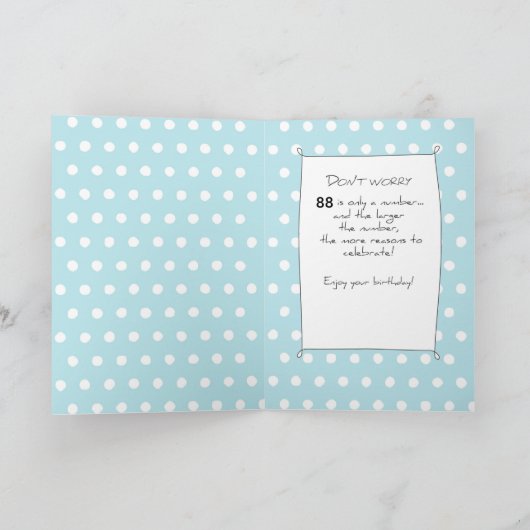 Carte Âge et nom faits sur commande, (Intérieur)