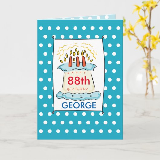 Carte Âge et nom faits sur commande, (Fleur jaune)