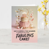 Carte Age is Just Candles - Anniversaire drôle pour les  (Fleur jaune)