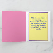 Carte Âge, Nam et date d'un 40e anniversaire (Intérieur)