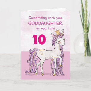 Carte Âge personnalisé anniversaire de la filleule Rose