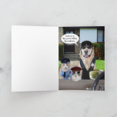 Carte Agent de laboratoire et de chat amusant Anniversai (Intérieur)