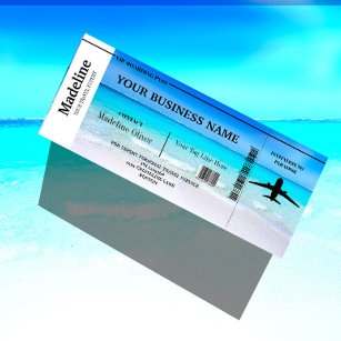 Carte Agent de voyage Destination Ocean Boarding Pass
