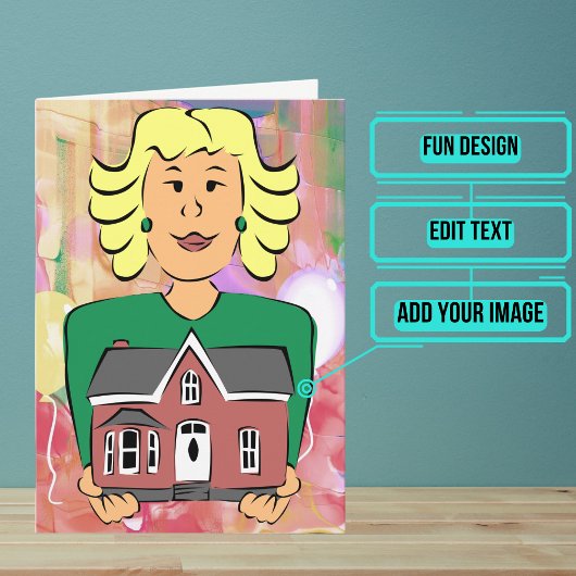 Carte Agent immobilier femme Anniversaire