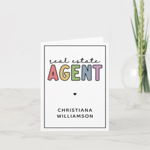 Carte Agent immobilier nom personnalisé Cadeaux pour a