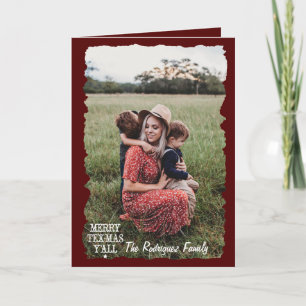 Carte Aggie Maroon Merry Tex-Mas Y'all Photo Noël