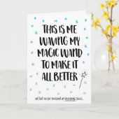 Carte Agiter Baguette Magique Sentez Mieux Se Bien Bient (Fleur jaune)