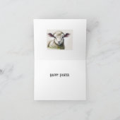 Carte Agneau dans l'herbe Pâques (Intérieur)