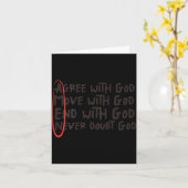 Carte Agree With God Move With God End With God Never Do (Fleur jaune)