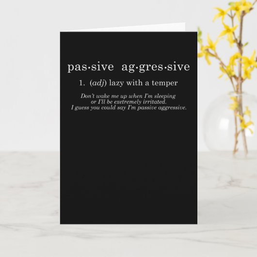 Carte Agressif passif (Fleur jaune)