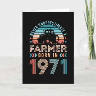 Carte Agriculteur né 1971 50e anniversaire de l'agricult