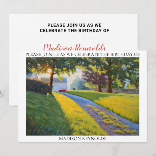 Carte Agritourisme d'été en plein soleil Anniversaire (Devant / Derrière)