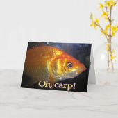 Carte Ah, carpe ! Anniversaire tardif (Fleur jaune)