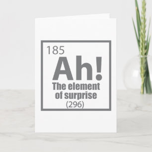 Carte Ah ! L'élément de la plaisanterie de la chimie amu