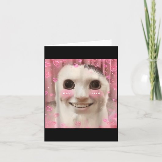 Carte Ahh Cat Meme Dank Cursed Weirore Funny Dank Meme (Devant)