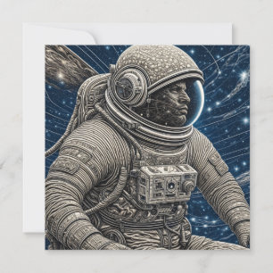 Carte Ai Art astronaute dans l'espace
