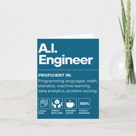 Carte Ai Engineer Funny  (Devant)