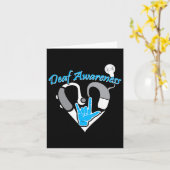 Carte Aide auditive de sensibilisation Asl Cochlear Impl (Fleur jaune)