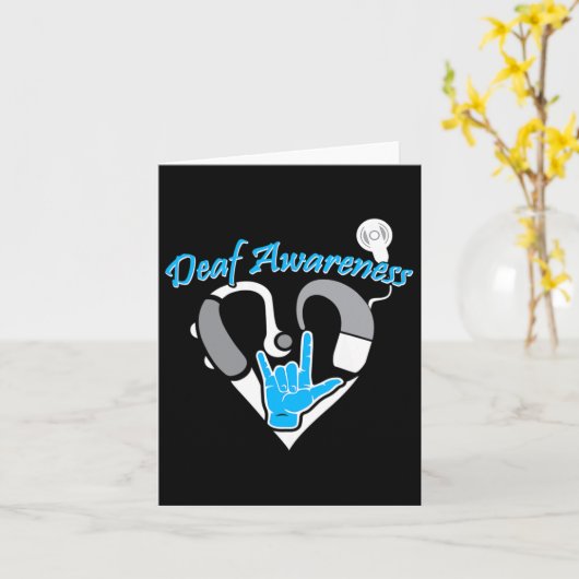 Carte Aide auditive de sensibilisation Asl Cochlear Impl (Fleur jaune)