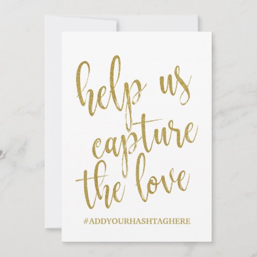 Carte Aide-nous à Capturer l'Amour Panneau Abordable (Devant)