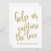 Carte Aide-nous à Capturer l'Amour Panneau Abordable (Devant / Derrière)