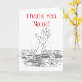 Carte Aider le Merci manuel (Fleur jaune)