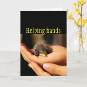Carte Aider les mains (Fleur jaune)