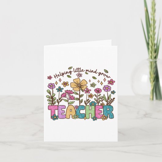 Carte Aider les petits esprits à développer les Fleurs s (Devant)
