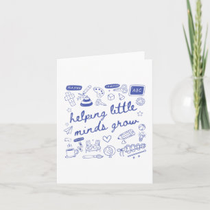 Carte Aider les petits esprits à grandir Enseignant mate