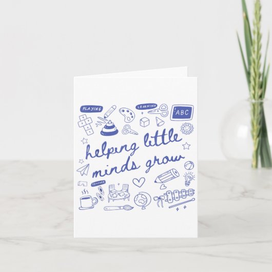 Carte Aider les petits esprits à grandir Enseignant mate (Devant)