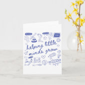 Carte Aider les petits esprits à grandir Enseignant mate (Fleur jaune)
