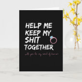 Carte Aidez-Moi À Garder Mon S Ensemble Drôle Épouse (Fleur jaune)