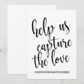 Carte Aidez-nous à Capturer le Signe Amour Abordable (Devant / Derrière)