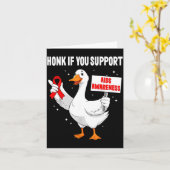 Carte Aids_hiv Awareness Funny Goose World Aids Day Red  (Fleur jaune)