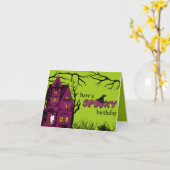 Carte Aie un anniversaire éffrayant ! (Fleur jaune)