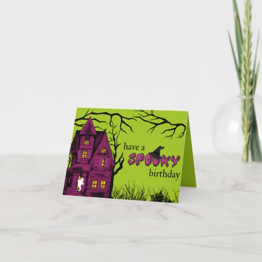 Carte Aie un anniversaire éffrayant ! (Devant)