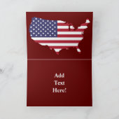 Carte Aigle à drapeau américain (Intérieur)