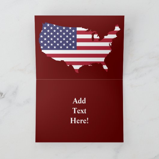 Carte Aigle à drapeau américain (Intérieur)