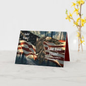 Carte Aigle à drapeau américain (Fleur jaune)