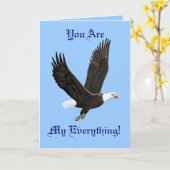 Carte aigle américain à tête blanche (Fleur jaune)