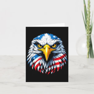 Carte Aigle chauve Drapeau américain Patriotique Fête de