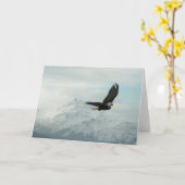 Carte Aigle chauve et montagnes (Fleur jaune)