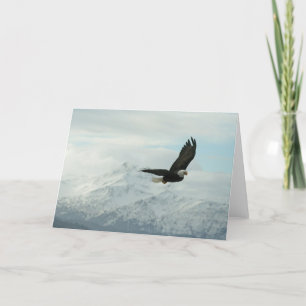 Carte Aigle chauve et montagnes