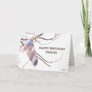 Carte Aigle chauve patriotique Joyeux Anniversaire