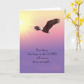 Carte Aigle Christian Encouragement Force Espoir (Fleur jaune)